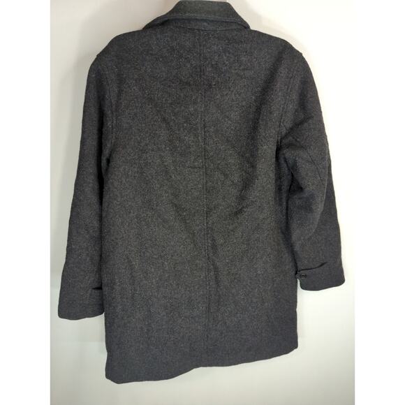 J. Crew 3M Thinsulate Black Wool Blend Coat Men's Small Casual Sweater Weather - Picture 7 of 10